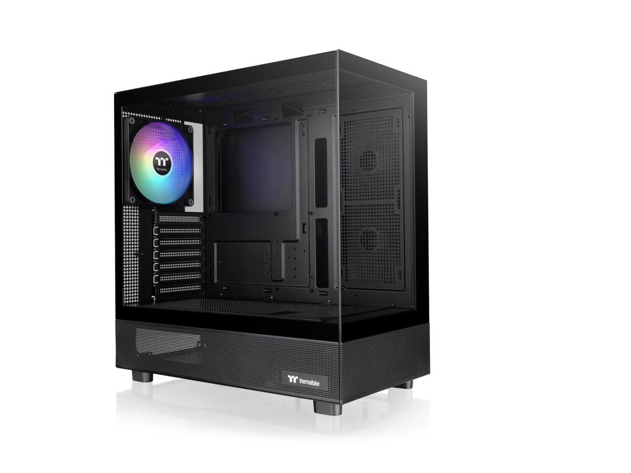 Thermaltake View 270 TG ARGB Black Mid Tower E-ATX Case Support; Preinstalled 1 x CT140 ARGB Fans; 360MM Radiator Support with Temper Glass on Front and Side ; CA-1Y7-00M1WN-00; 3 Year Warranty 5