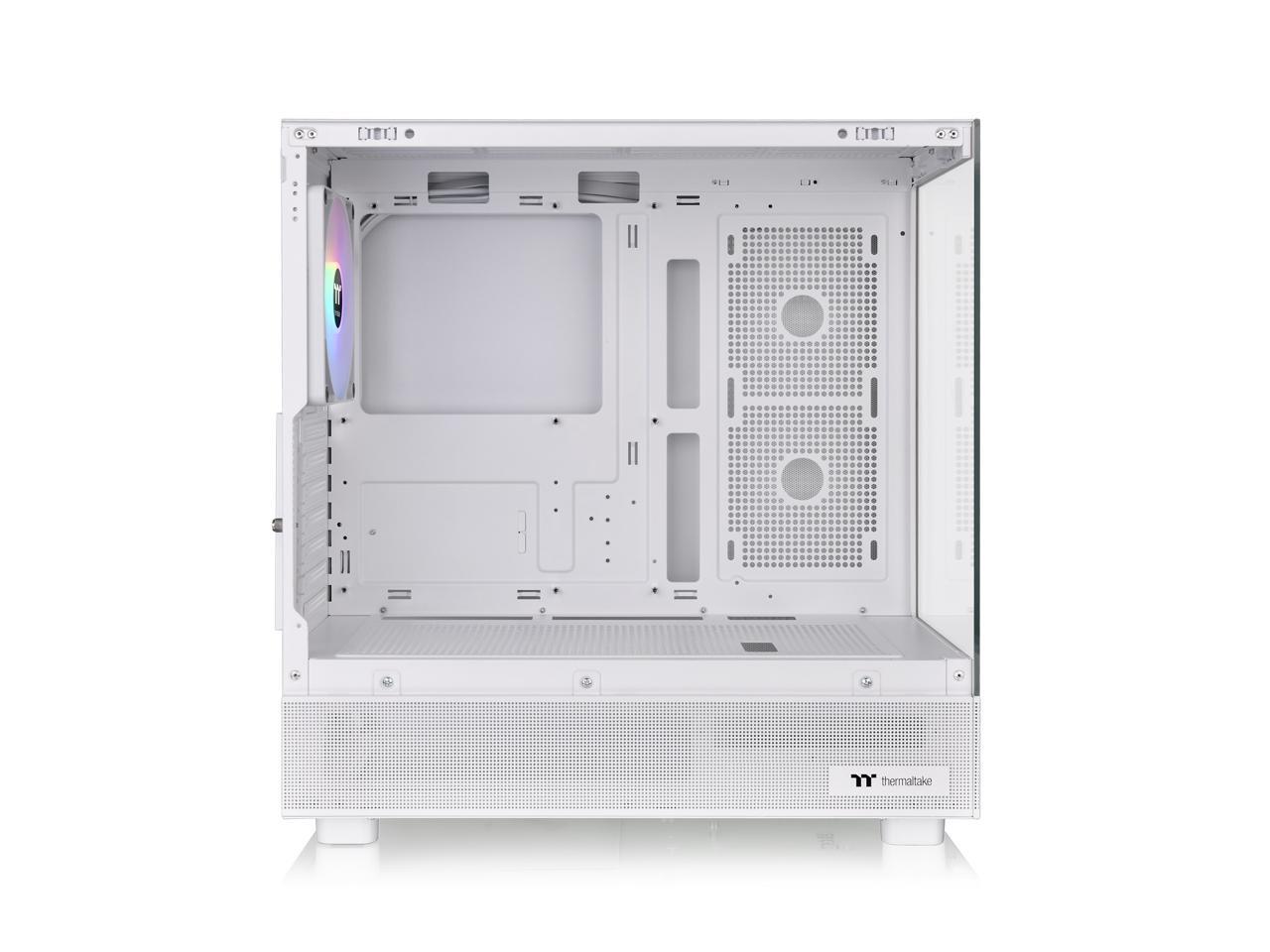 Thermaltake View 270 TG ARGB Snow Mid Tower E-ATX Case Support; Preinstalled 1 x CT140 ARGB Fans; 360MM Radiator Support with Temper Glass on Front and Side ; CA-1Y7-00M6WN-00; 3 Year Warranty 2