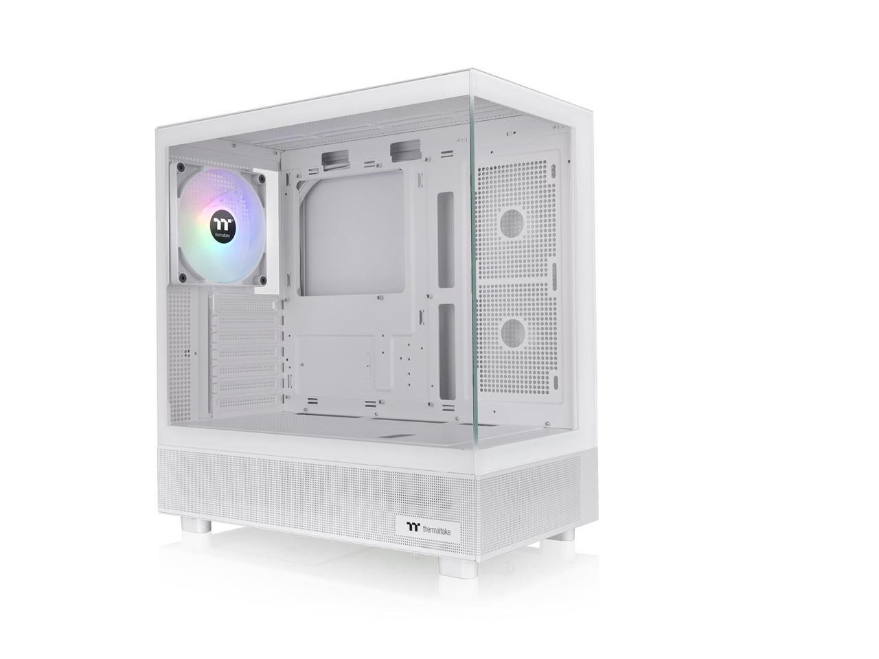 Thermaltake View 270 TG ARGB Snow Mid Tower E-ATX Case Support; Preinstalled 1 x CT140 ARGB Fans; 360MM Radiator Support with Temper Glass on Front and Side ; CA-1Y7-00M6WN-00; 3 Year Warranty 4