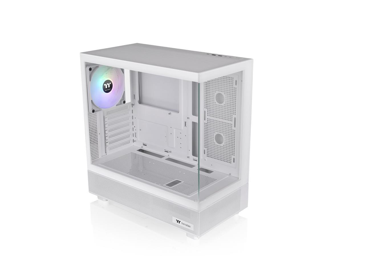 Thermaltake View 270 TG ARGB Snow Mid Tower E-ATX Case Support; Preinstalled 1 x CT140 ARGB Fans; 360MM Radiator Support with Temper Glass on Front and Side ; CA-1Y7-00M6WN-00; 3 Year Warranty 1