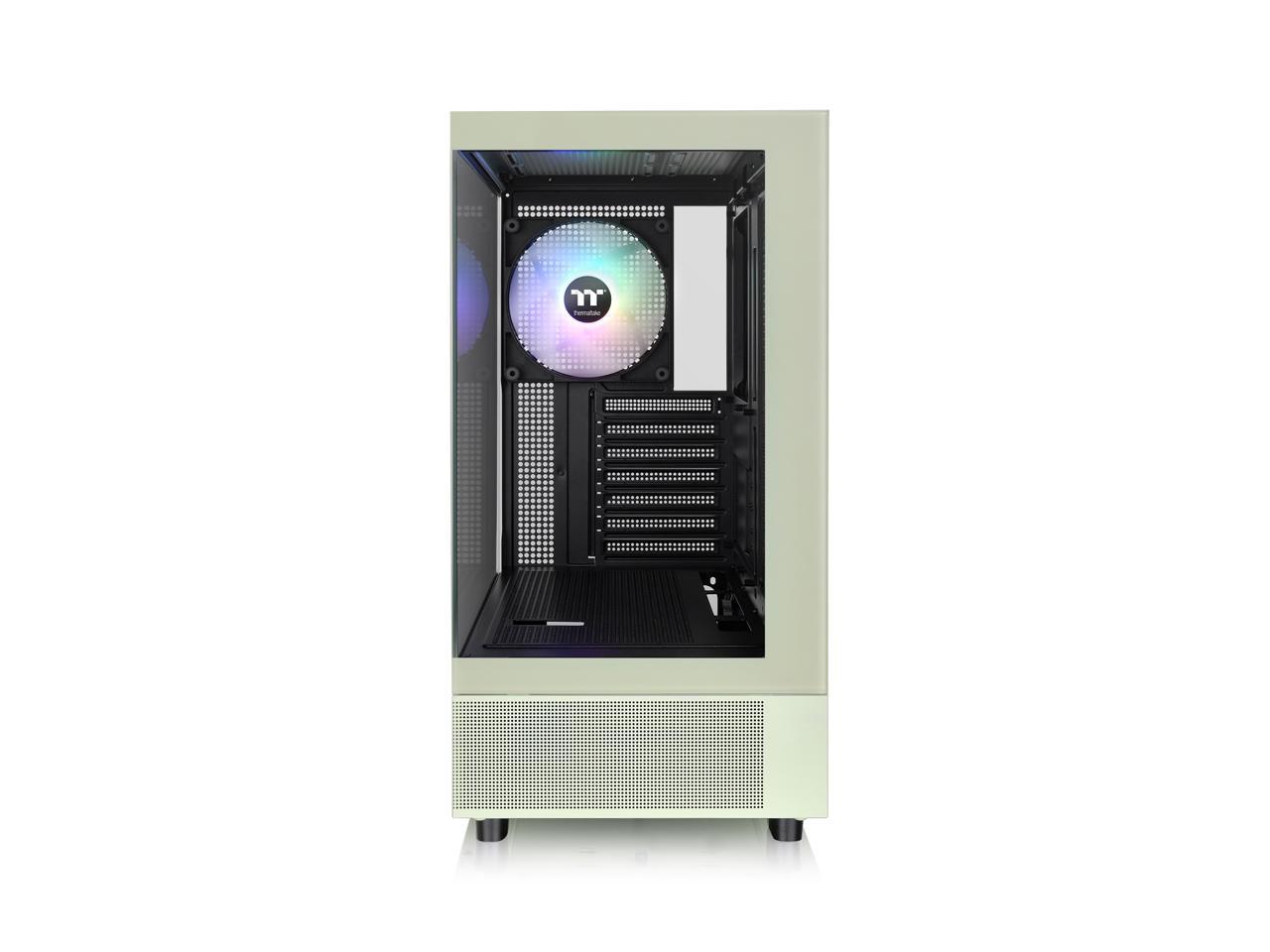 Thermaltake View 270 TG ARGB Matcha Green Mid Tower E-ATX Case Support; Preinstalled 1 x CT140 ARGB Fans; 360MM Radiator Support with Temper Glass on Front and Side ; CA-1Y7-00MEWN-00; 3 Year Warranty 5