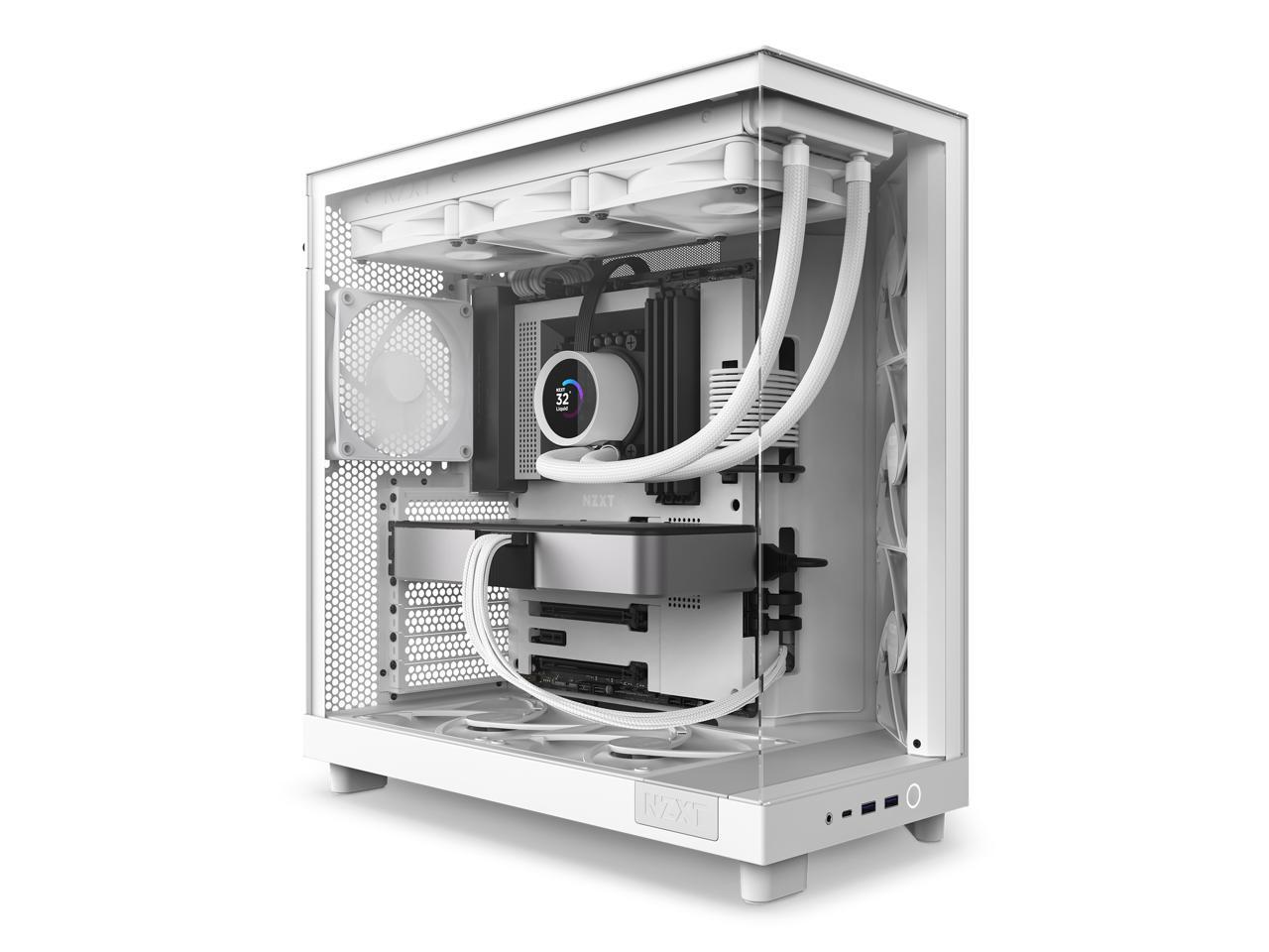 NZXT H6 FLOW Compact Dual-Chamber Mid-Tower Airflow Case, White, CC-H61FW-01 2