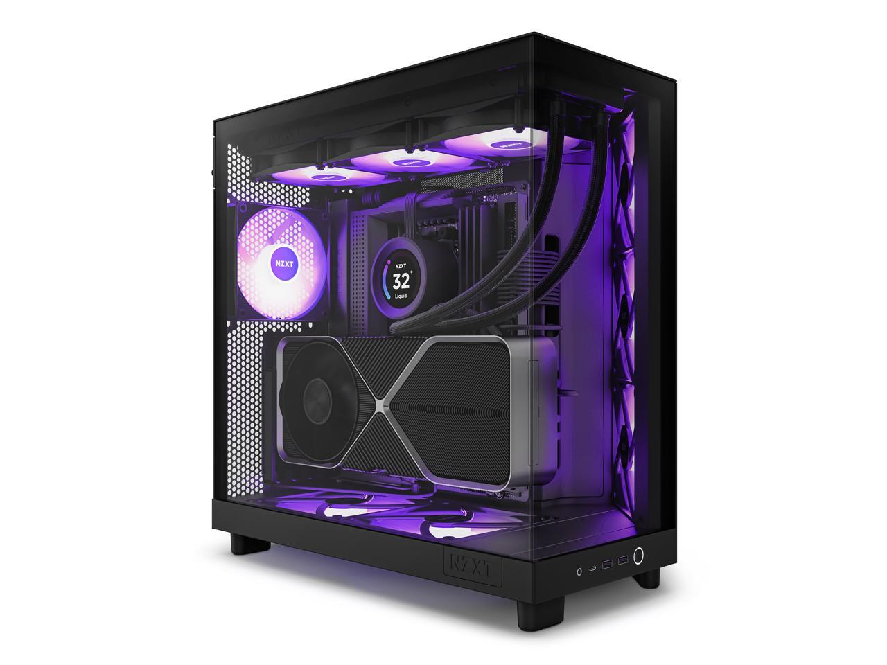 NZXT H6 FLOW RGB Compact Dual-Chamber Mid-Tower Airflow Case, Black, CC-H61FB-R1 2