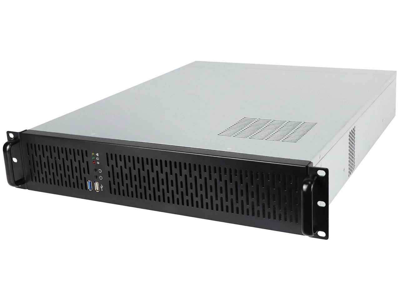 Rosewill RSV-Z2850U 2U Server Chassis Rackmount Case, 4x 3.5" Bays, 2x 2.5" Devices, ATX Compatible, Up to 4x 80mm Fans, 1x USB 3.0, 1x USB 2.0, Silver/Black 1