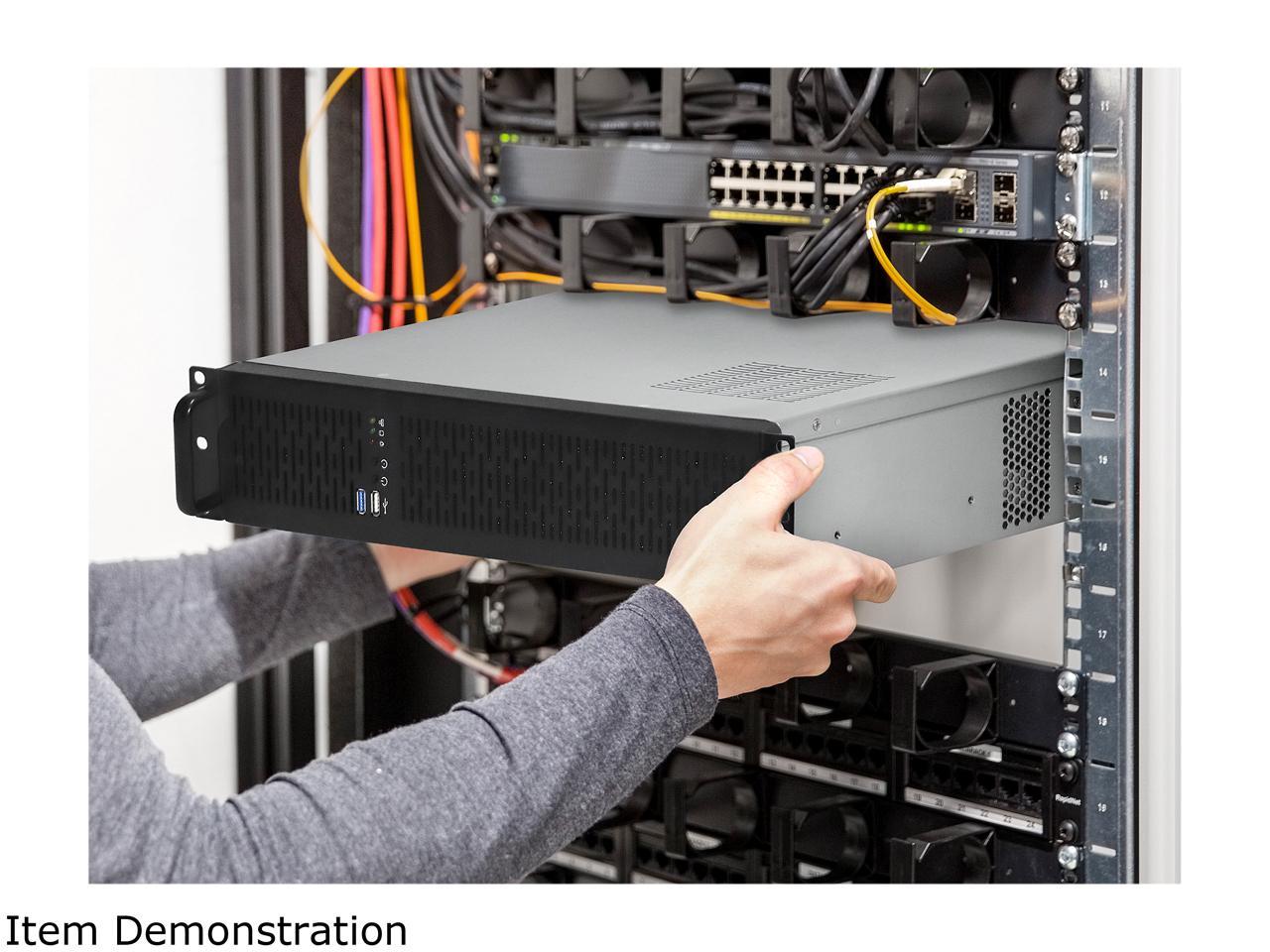 Rosewill RSV-Z2850U 2U Server Chassis Rackmount Case, 4x 3.5" Bays, 2x 2.5" Devices, ATX Compatible, Up to 4x 80mm Fans, 1x USB 3.0, 1x USB 2.0, Silver/Black 2