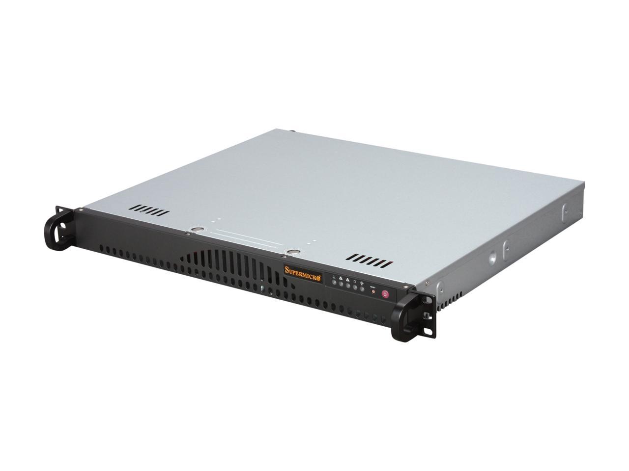 SUPERMICRO SuperChassis CSE-512L-200B Black 1U Rackmount Server Case 200W 1