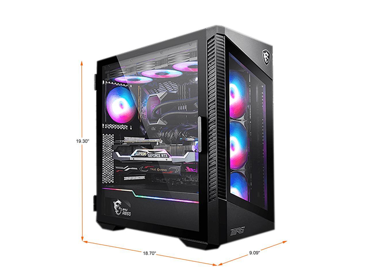 MSI MPG VELOX 100R Black SPCC Steel / Laminated Tempered Glass ATX Mid Tower Computer Case 2