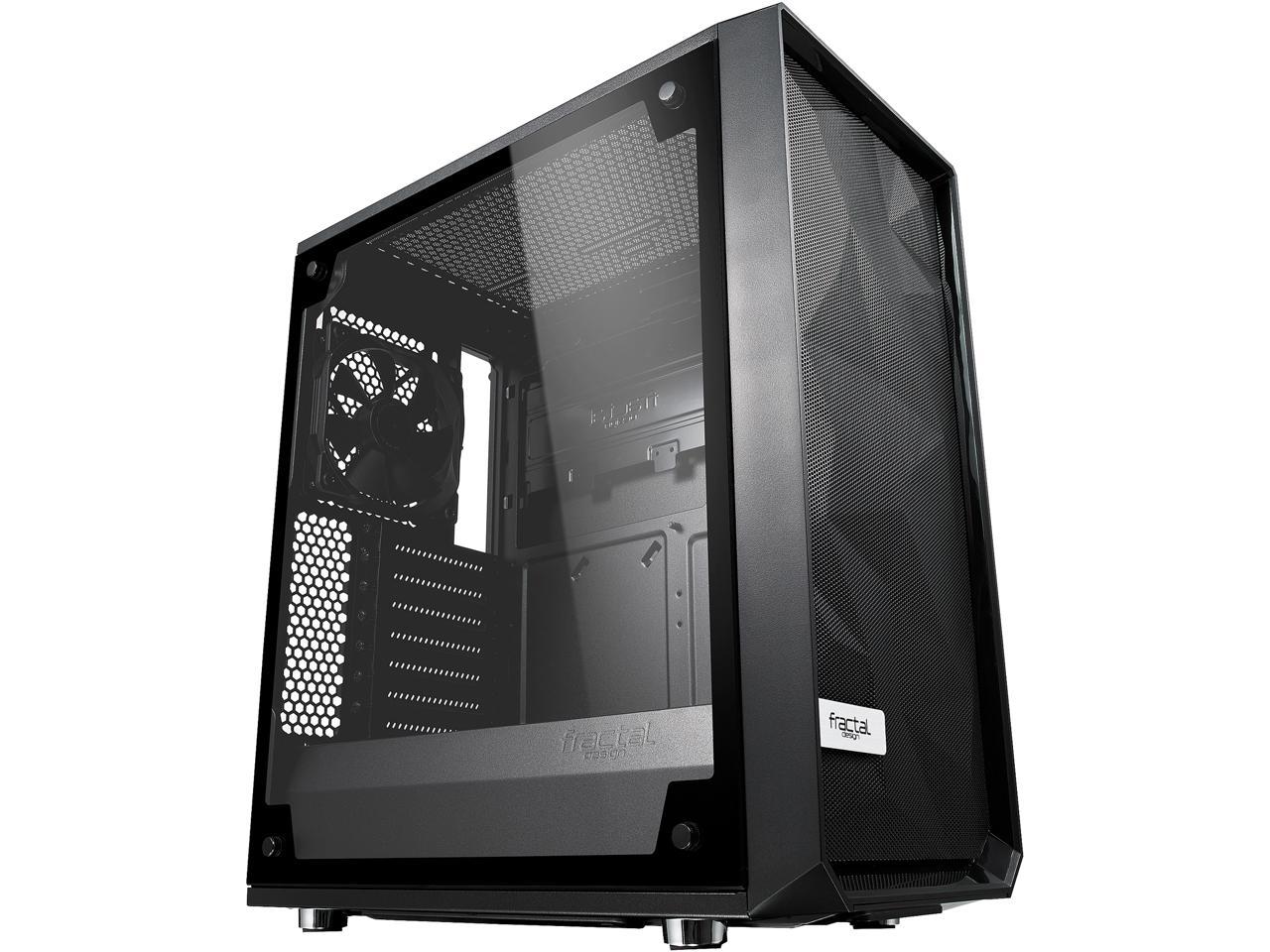 Fractal Design Meshify C Black ATX High-Airflow Compact Light Tint Tempered Glass Mid Tower Computer Case 1