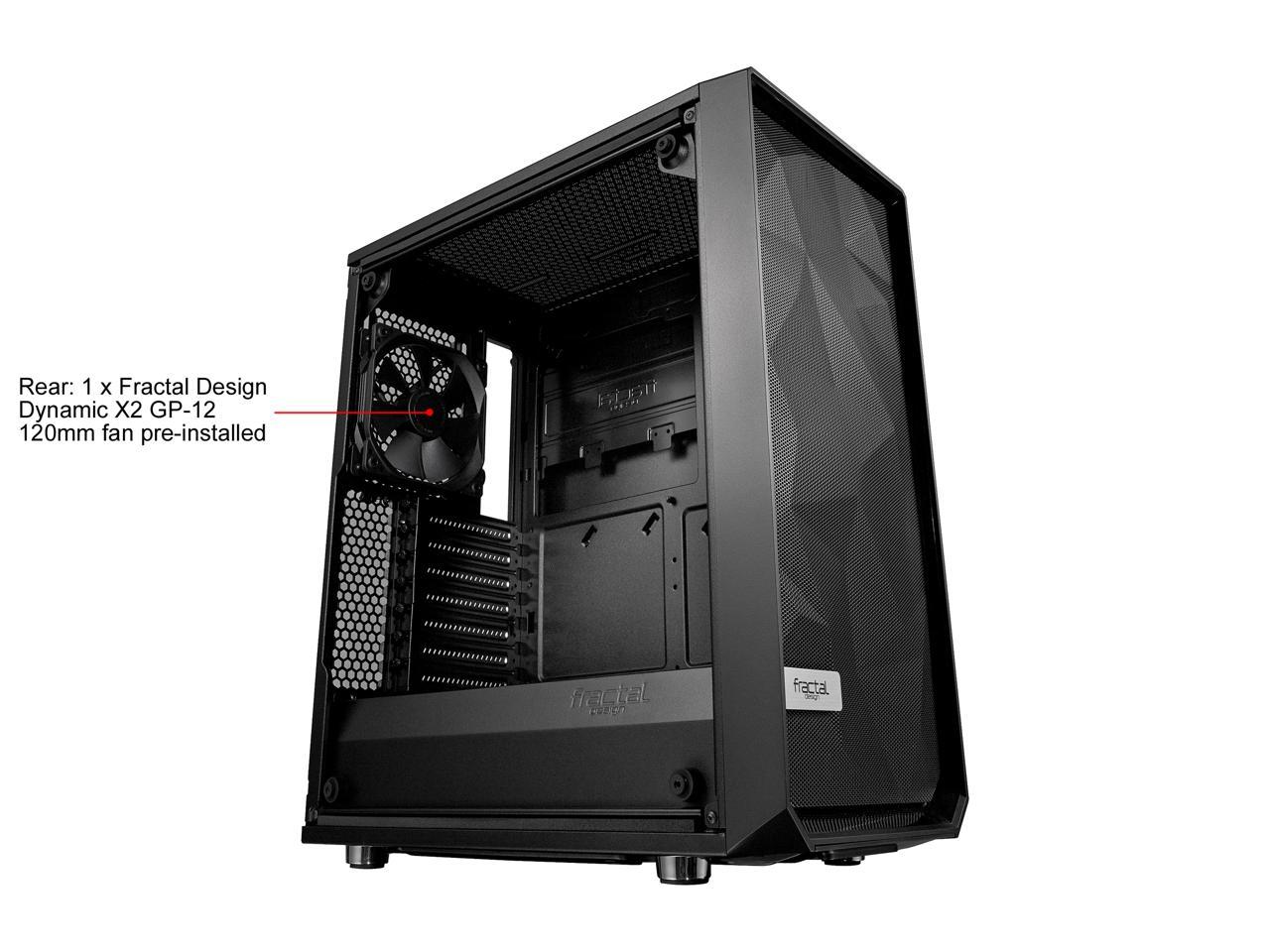 Fractal Design Meshify C Black ATX High-Airflow Compact Light Tint Tempered Glass Mid Tower Computer Case 2