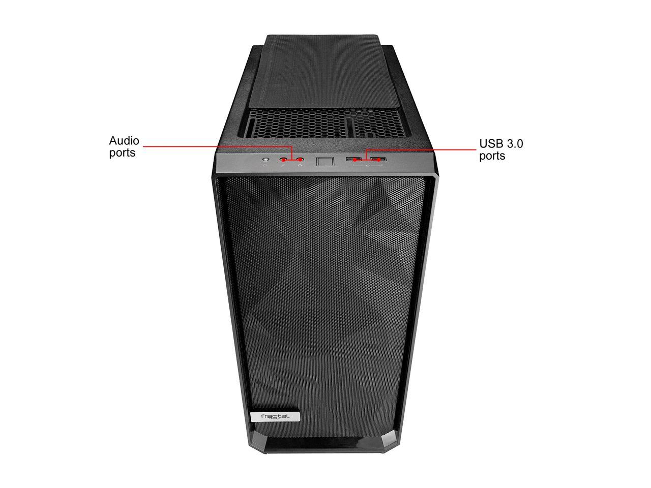 Fractal Design Meshify C Black ATX High-Airflow Compact Light Tint Tempered Glass Mid Tower Computer Case 4