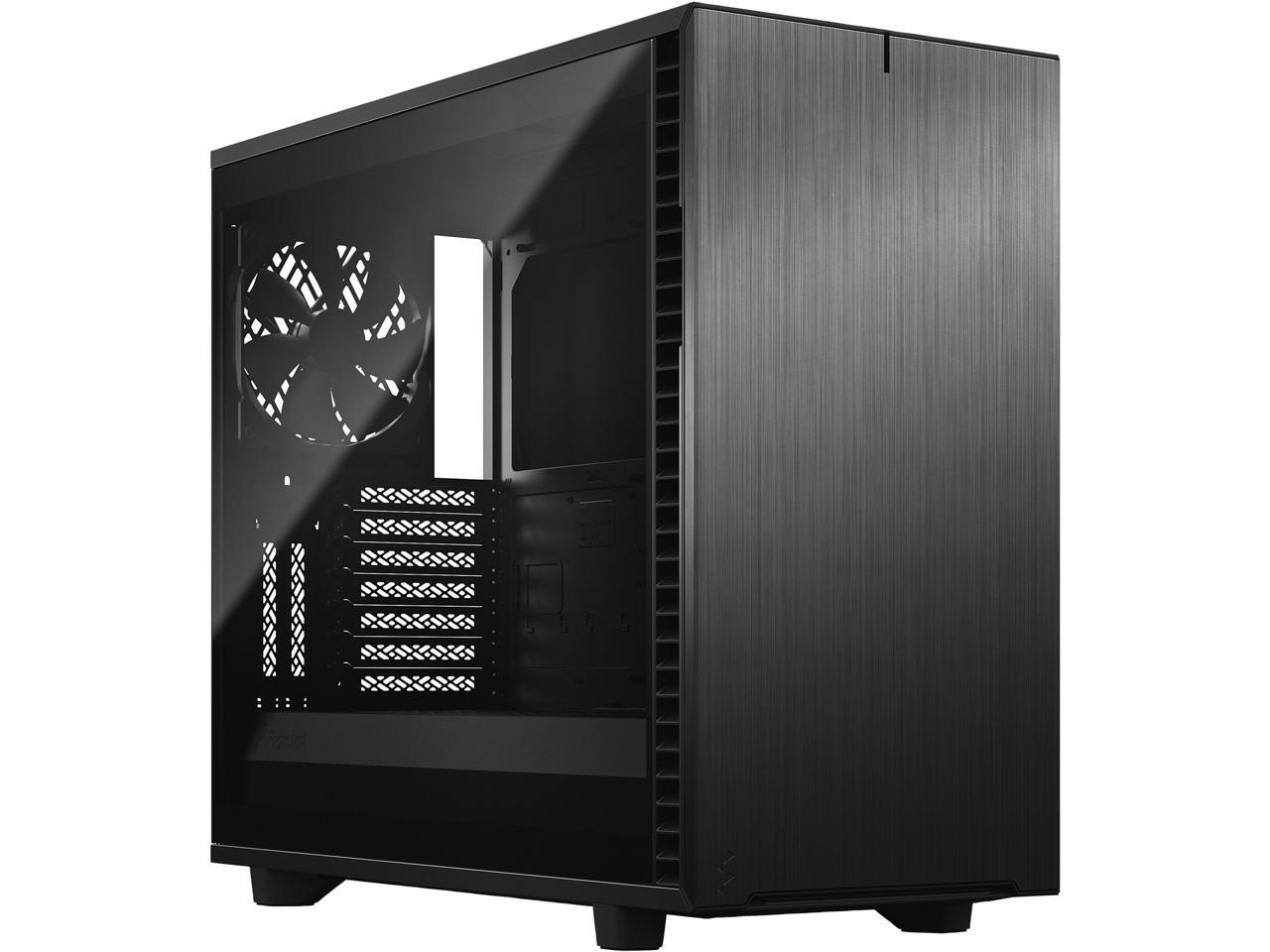 Fractal Design Define 7 Black Brushed Aluminum / Steel E-ATX Silent Modular Dark Tinted Tempered Glass Window Mid Tower Computer Case 1