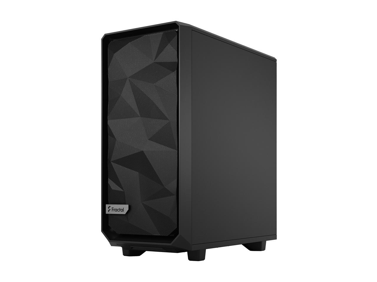 Fractal Design Meshify 2 Compact Black ATX Flexible High-Airflow Light Tinted Tempered Glass Window Mid Tower Computer Case 3