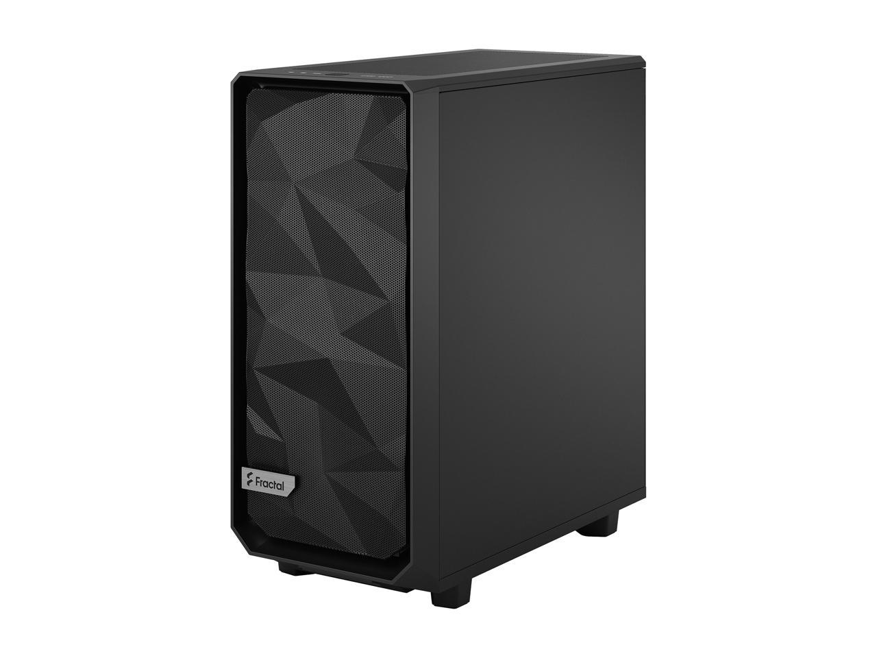 Fractal Design Meshify 2 Compact Black ATX Flexible High-Airflow Light Tinted Tempered Glass Window Mid Tower Computer Case 5