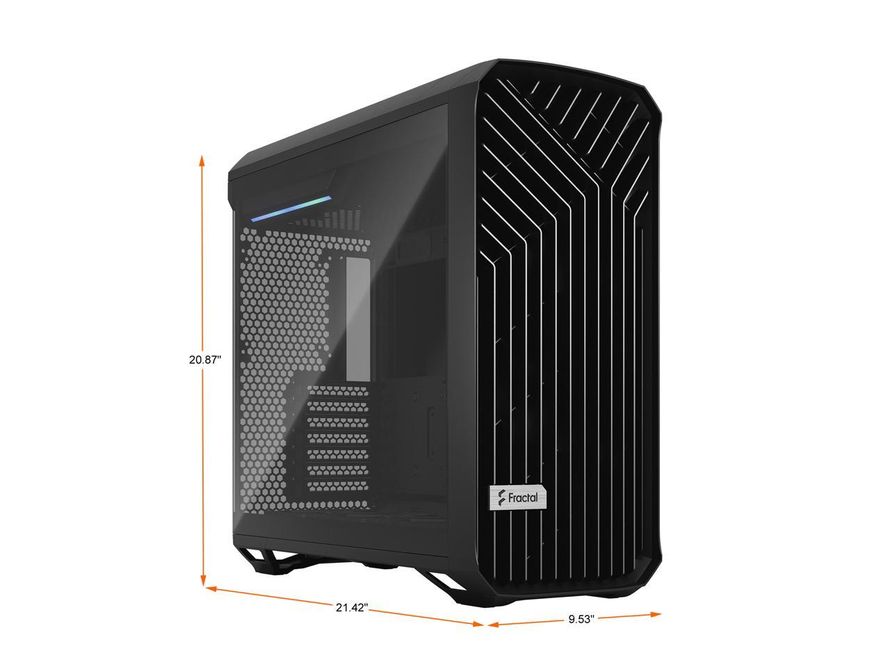 Fractal Design Torrent Black E-ATX Tempered Glass Window High-Airflow Mid Tower Computer Case 2