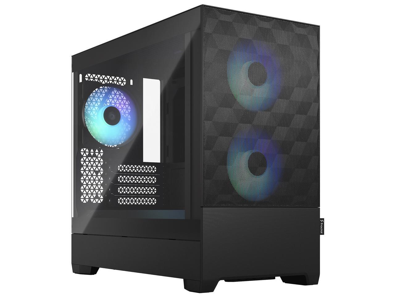 Fractal Design Pop Mini Air RGB Black TG mATX High-Airflow Clear Tempered Glass Window Tower Computer Case 1