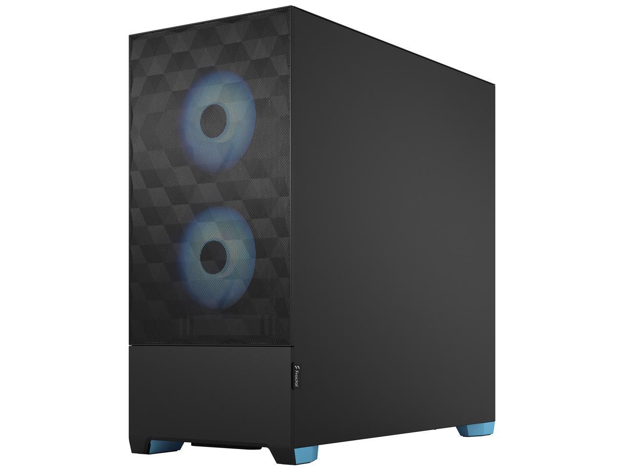 Fractal Design Pop Air RGB Black Cyan Core TG ATX High-Airflow Clear Tempered Glass Window Mid Tower Computer Case 3