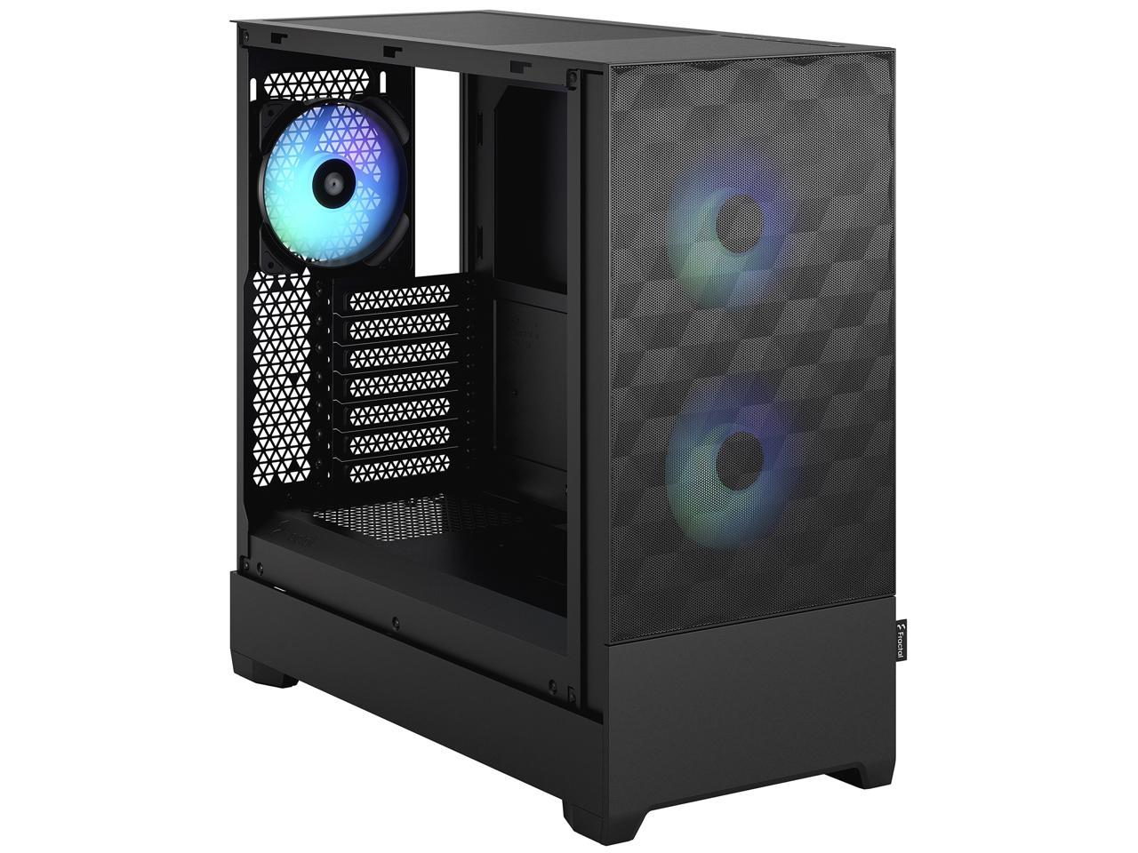 Fractal Design Pop Air RGB Black TG ATX High-Airflow Clear Tempered Glass Window Mid Tower Computer Case 5