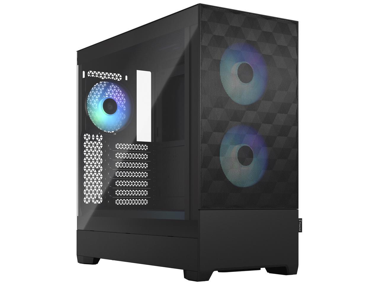 Fractal Design Pop Air RGB Black TG ATX High-Airflow Clear Tempered Glass Window Mid Tower Computer Case 1