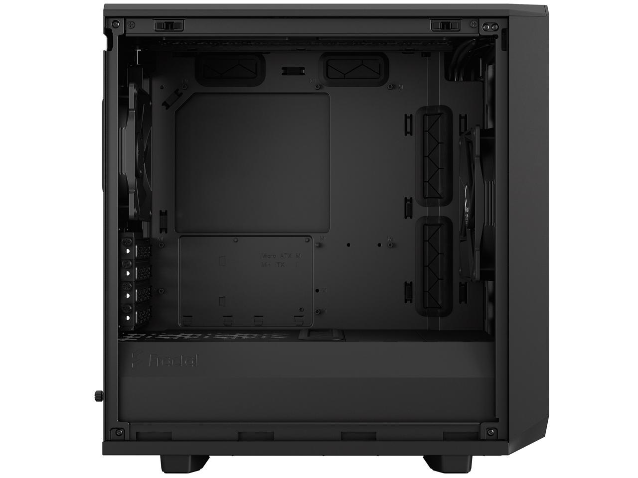 Fractal Design Meshify 2 Mini Black TG mATX High-Airflow Dark Tinted Tempered Glass Window Computer Case 4