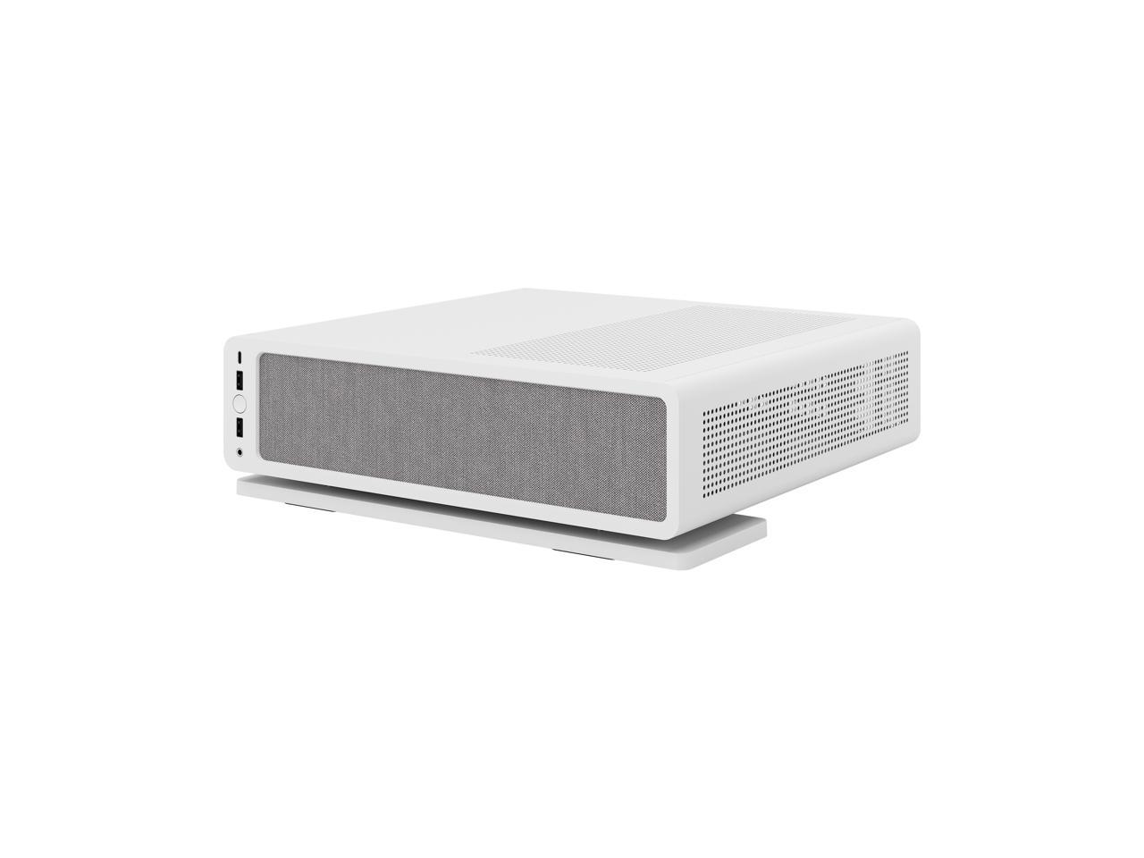 Fractal Design Ridge White Mini-ITX Slim Small Form Factor Console PC Case with PCIe 4.0 Riser 2