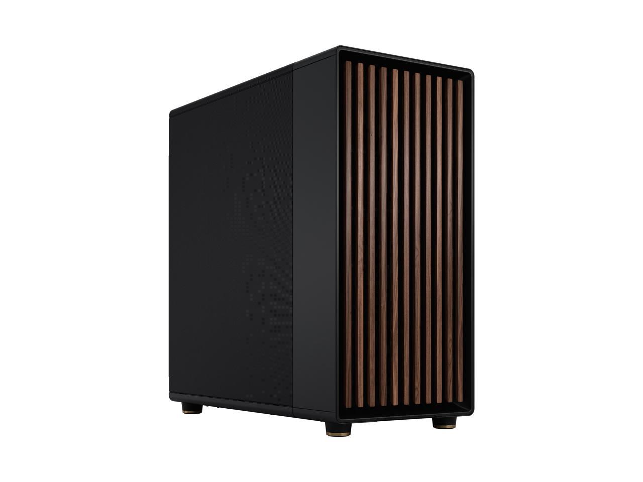 Fractal Design North XL ATX mATX Mid Tower PC Case - Charcoal Black Chassis with Walnut Front and Mesh Side Panel - FD-C-NOR1X-01 1