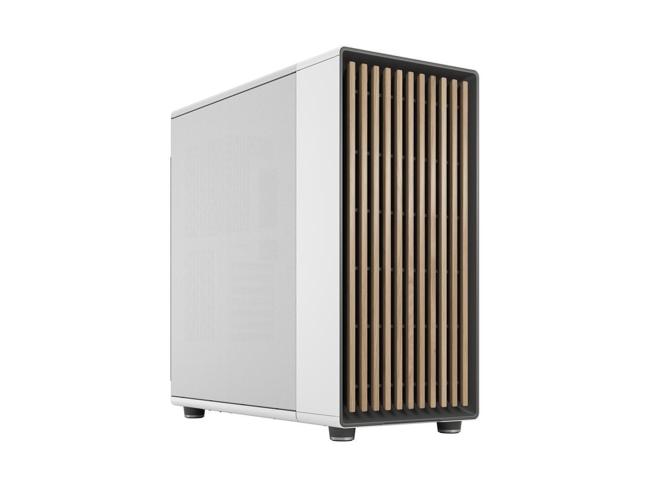 Fractal Design North XL ATX mATX Mid Tower PC Case - Chalk White Chassis with Oak Front and Mesh Side Panel - FD-C-NOR1X-03 1