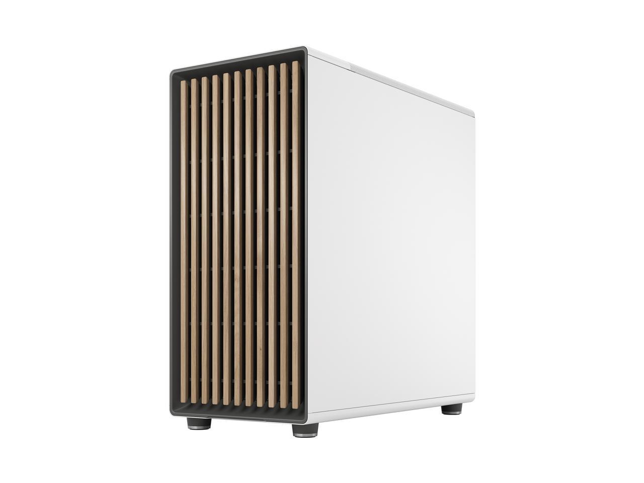 Fractal Design North XL ATX mATX Mid Tower PC Case - Chalk White Chassis with Oak Front and Mesh Side Panel - FD-C-NOR1X-03 5