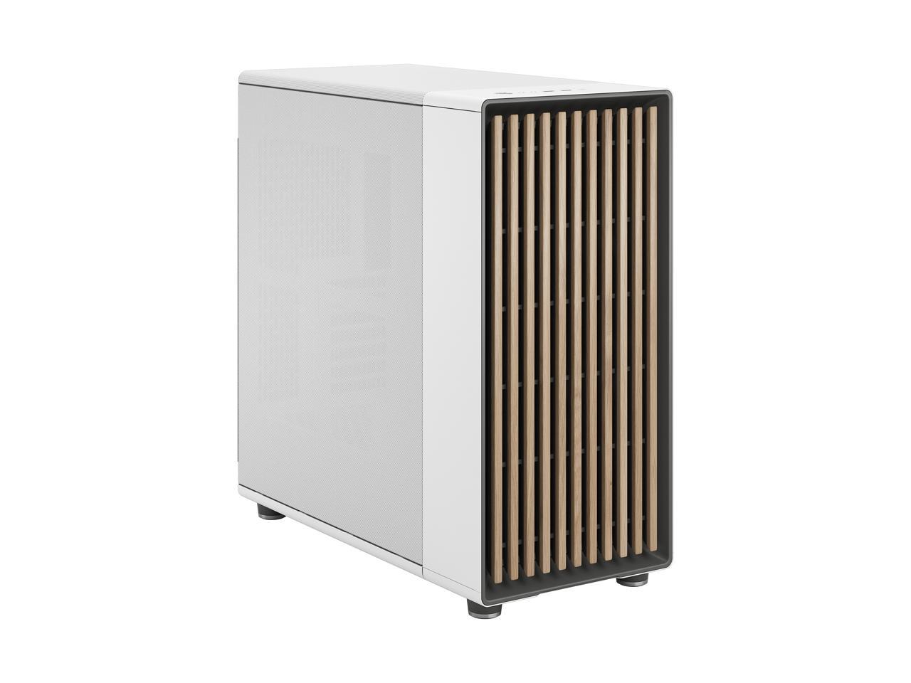 Fractal Design North XL ATX mATX Mid Tower PC Case - Chalk White Chassis with Oak Front and Mesh Side Panel - FD-C-NOR1X-03 3