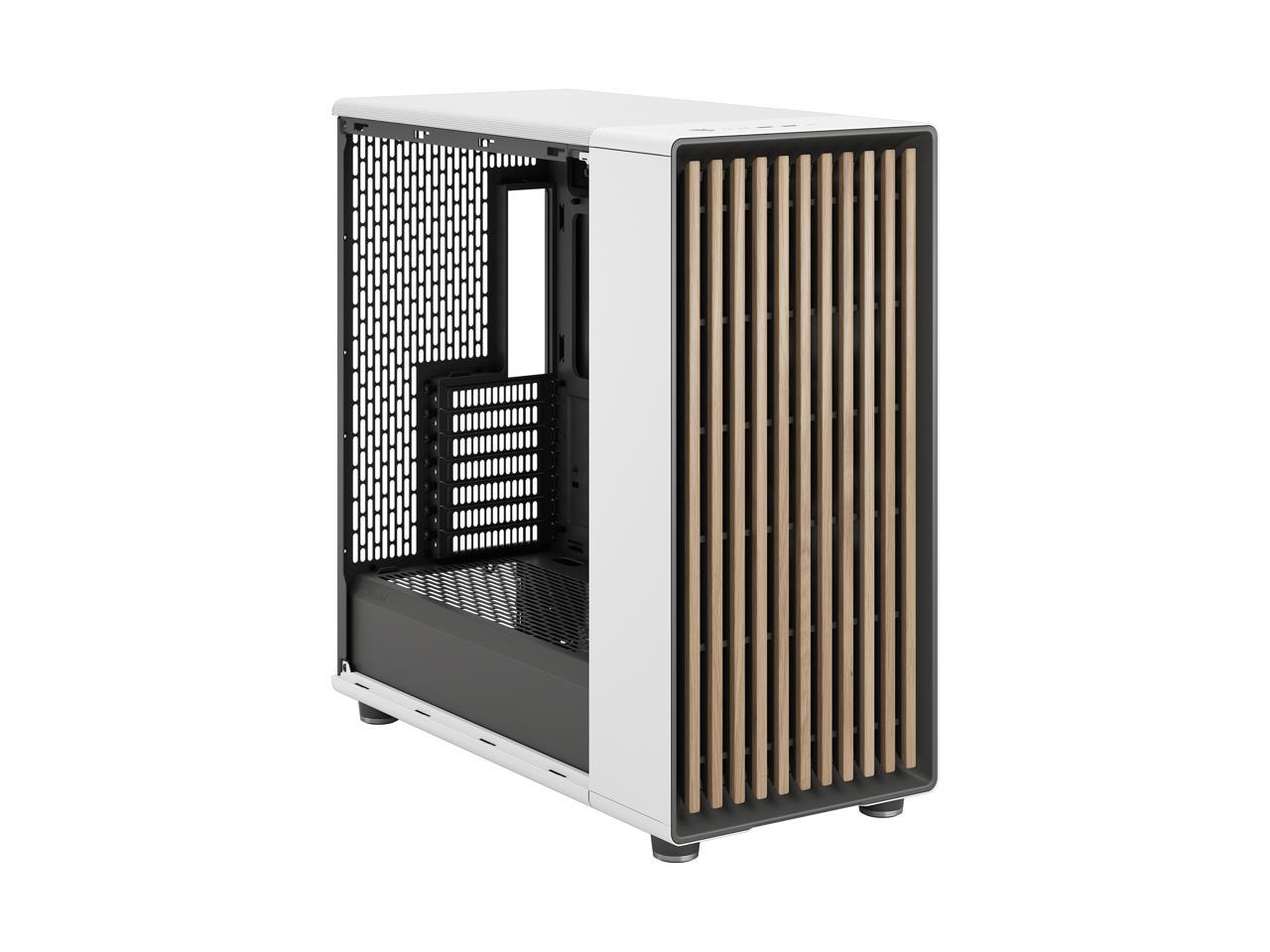 Fractal Design North XL ATX mATX Mid Tower PC Case - Chalk White Chassis with Oak Front and Mesh Side Panel - FD-C-NOR1X-03 2