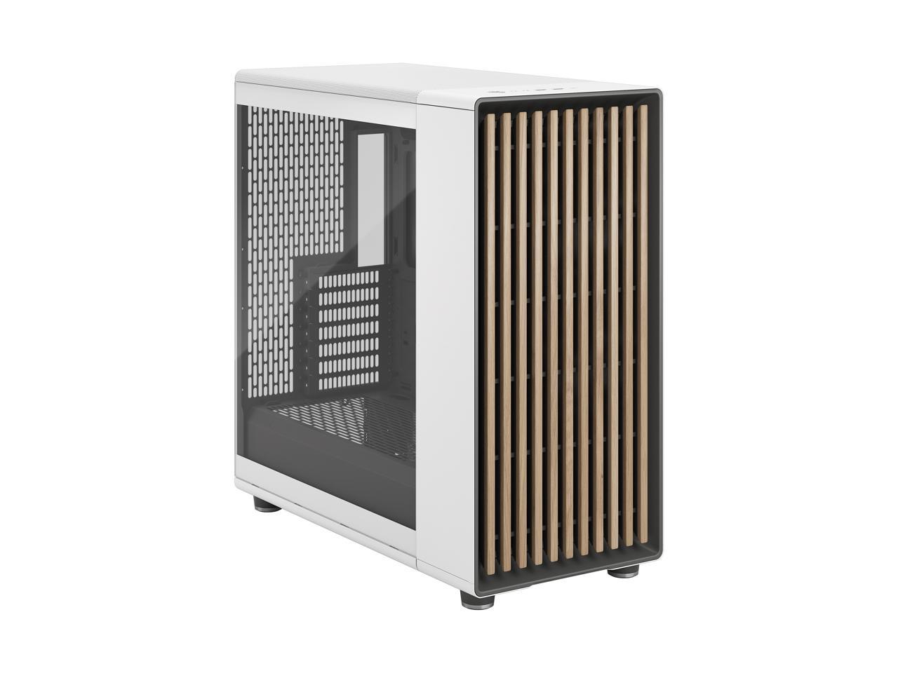 Fractal Design North XL ATX mATX Mid Tower PC Case - Chalk White Chassis with Oak Front and Clear TG Side Panel - FD-C-NOR1X-04 3