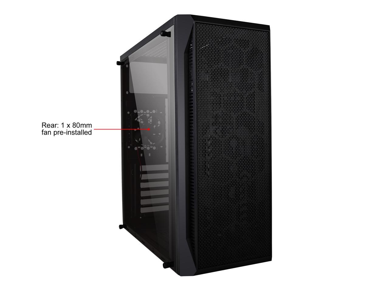 DIYPC DIY-S07 Black Steel ATX Mid Tower Computer Case 2