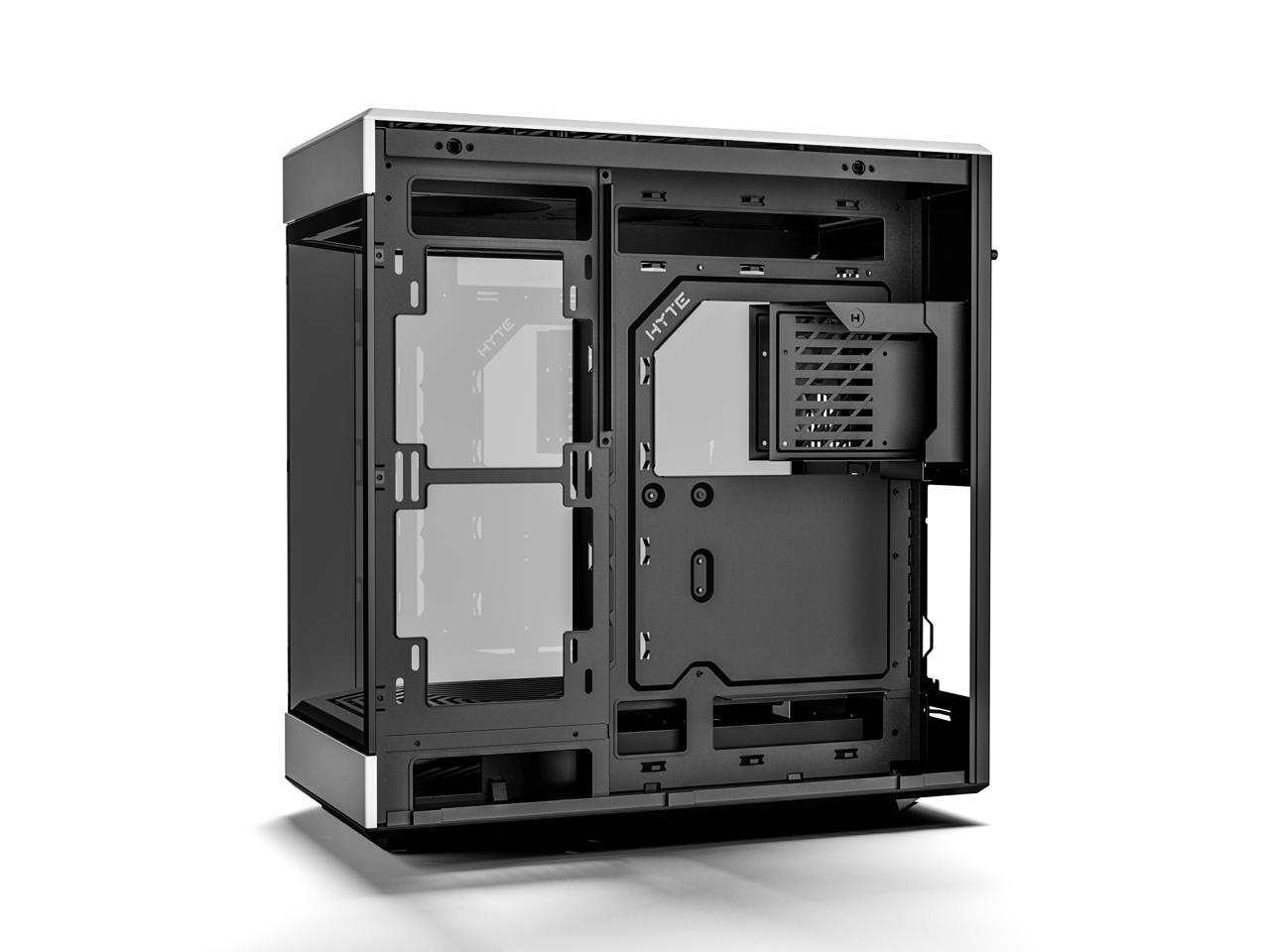 HYTE Y60 Modern Aesthetic Dual Chamber Panoramic Tempered Glass Mid-Tower ATX Computer Gaming Case with PCIe 4.0 Riser Cable Included, White 5