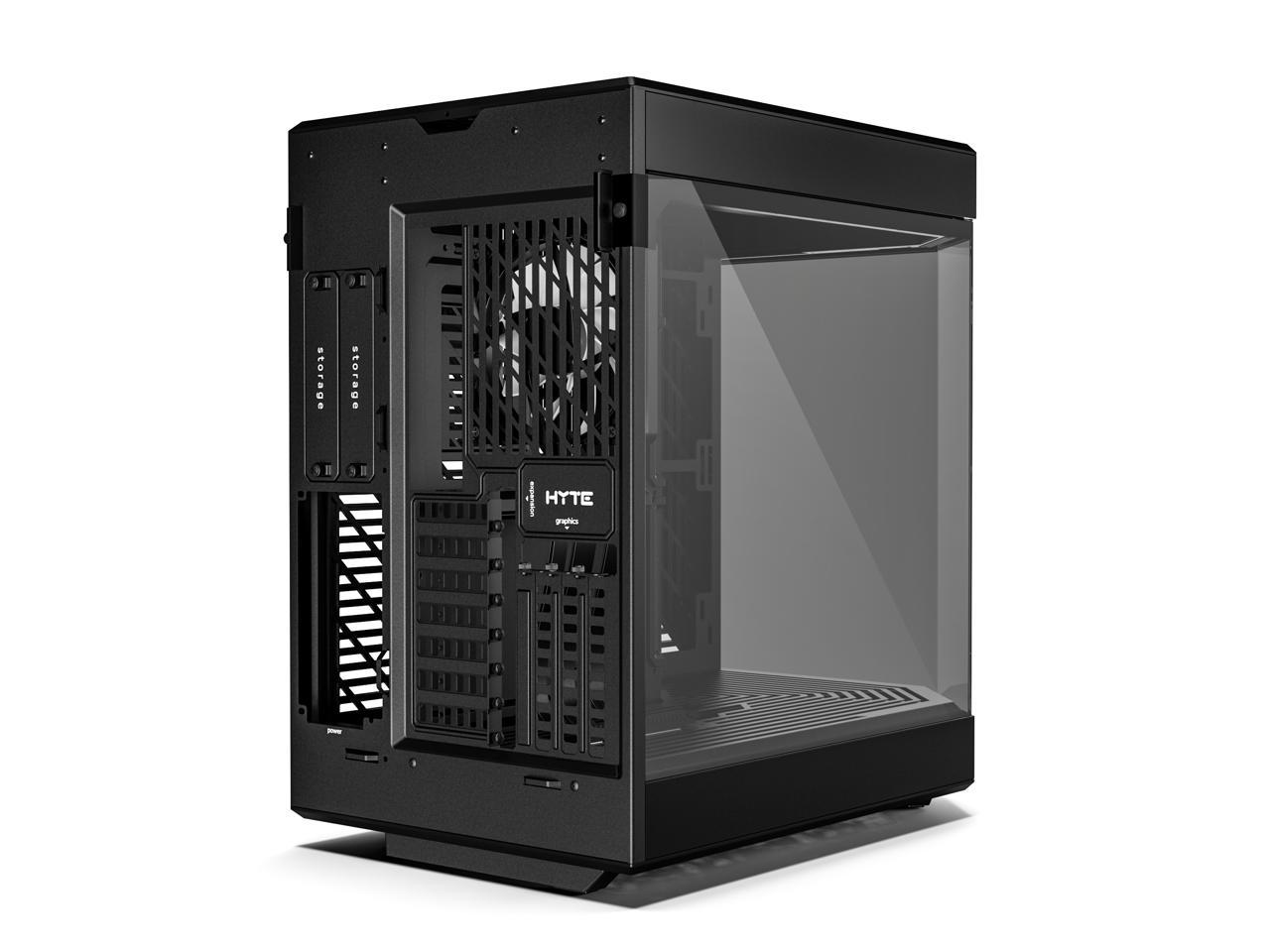 HYTE Y60 Modern Aesthetic Dual Chamber Panoramic Tempered Glass Mid-Tower ATX Computer Gaming Case with PCIe 4.0 Riser Cable Included, Black 3