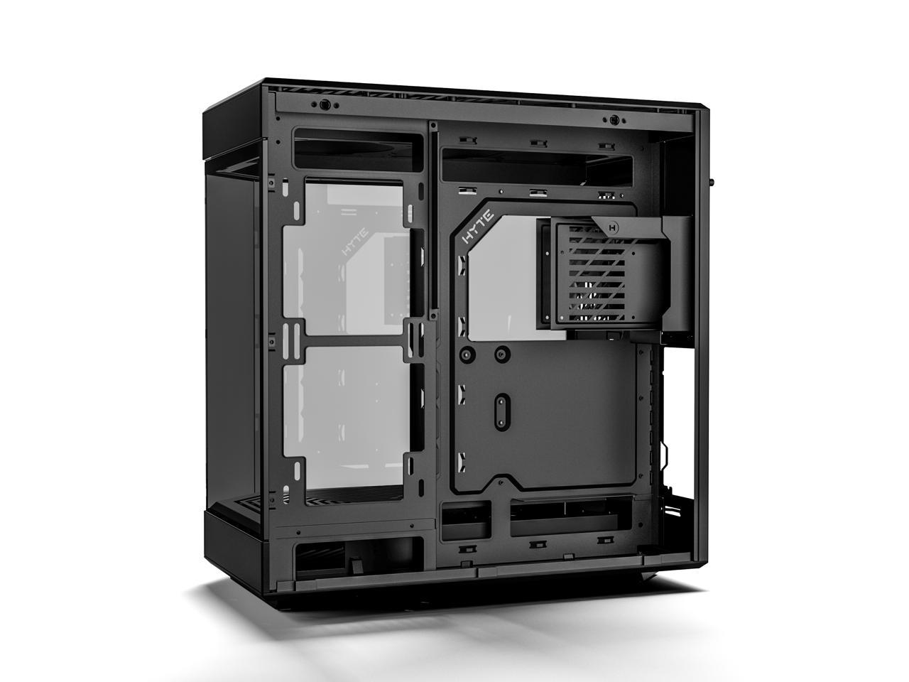 HYTE Y60 Modern Aesthetic Dual Chamber Panoramic Tempered Glass Mid-Tower ATX Computer Gaming Case with PCIe 4.0 Riser Cable Included, Black 4