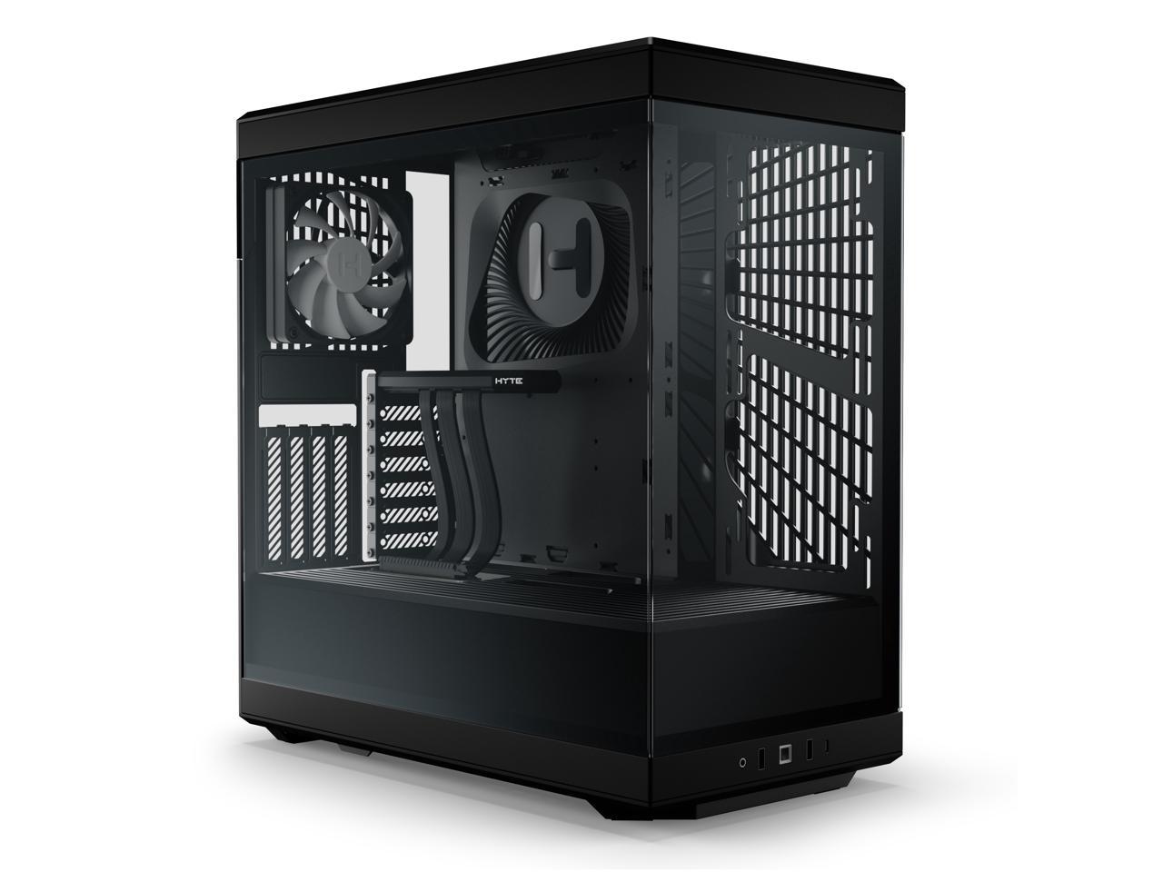 HYTE Y40 Mainstream Vertical GPU Case ATX Mid Tower Gaming Case with PCI Express 4.0 x 16 Riser Cable Included, Black 1