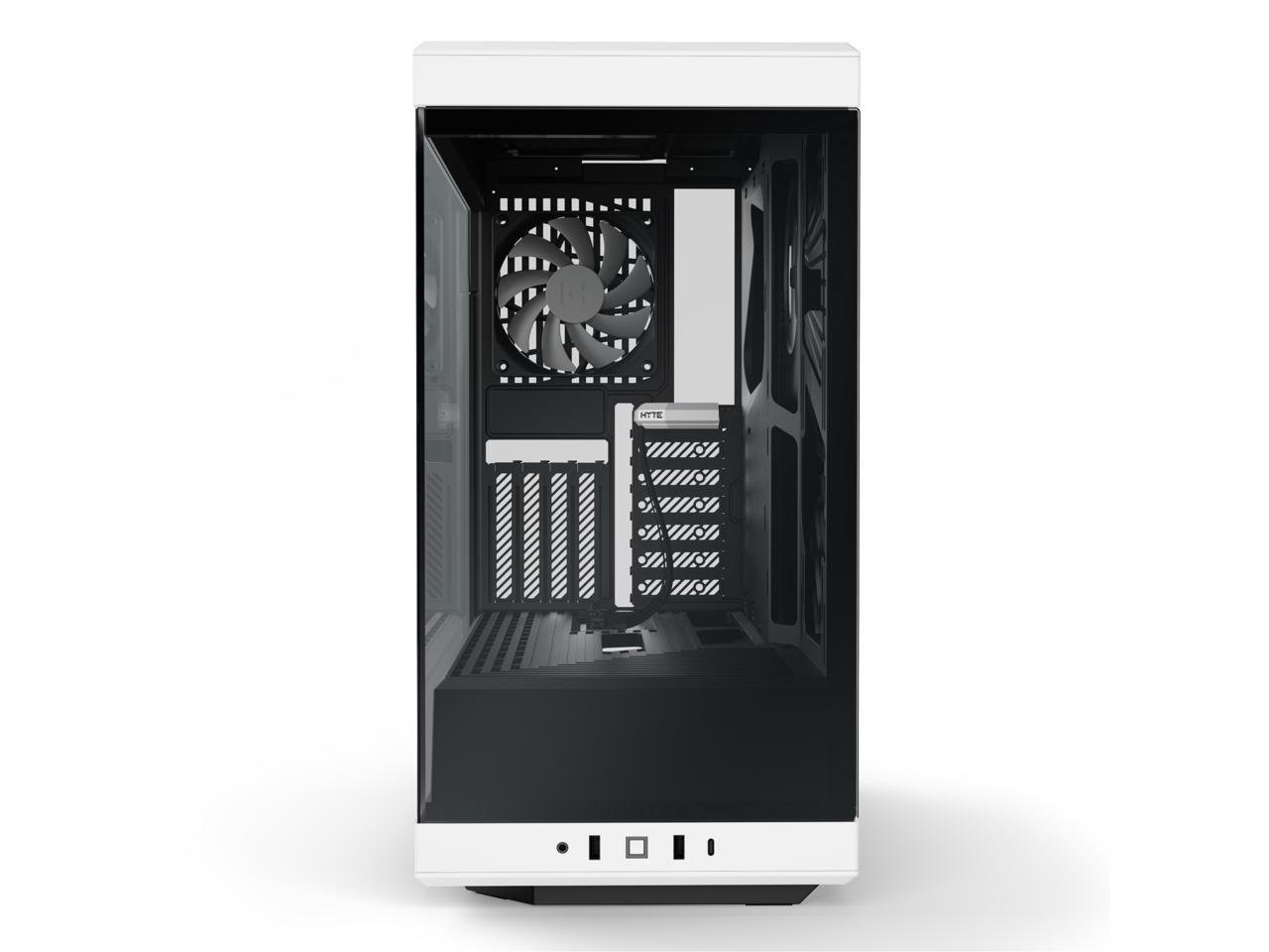 HYTE Y40 Mainstream Vertical GPU Case ATX Mid Tower Gaming Case with PCI Express 4.0 x 16 Riser Cable Included, Black/White 2