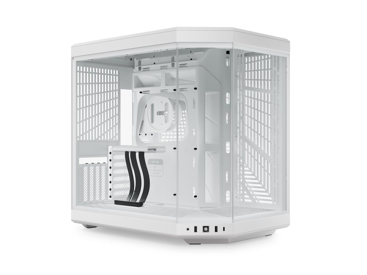 HYTE Y70 CS-HYTE-Y70-WW Dual Chamber Mid-Tower ATX Case with PCIe 4.0 Express Riser Cable Included, Snow White 1