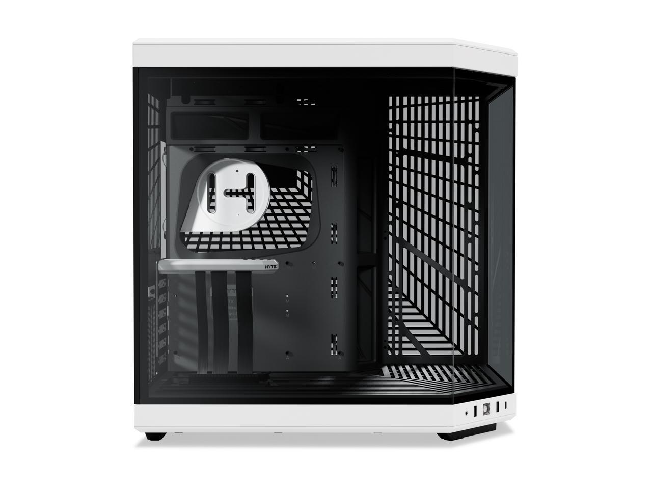 HYTE Y70 CS-HYTE-Y70-BW Dual Chamber Mid-Tower ATX Case with PCIe 4.0 Express Riser Cable Included, White/Black 2