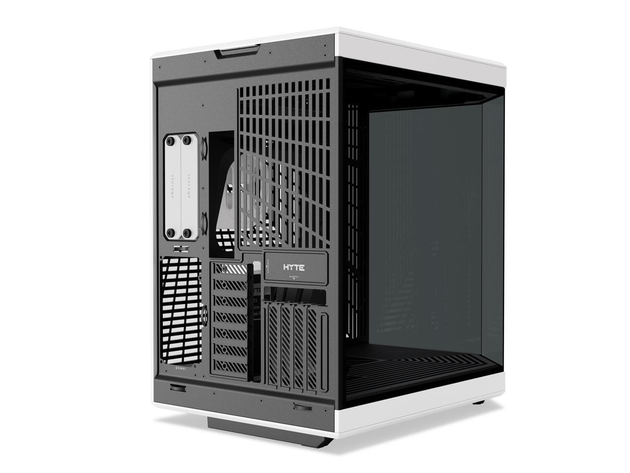 HYTE Y70 CS-HYTE-Y70-BW Dual Chamber Mid-Tower ATX Case with PCIe 4.0 Express Riser Cable Included, White/Black 3