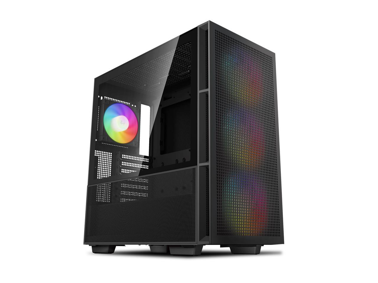 DeepCool CH560 ATX Airflow case, 3x Pre-Installed 140mm ARGB Fans, Hybrid Mesh/Tempered Glass Side Panel, Magnetic Top Mesh Filter, Type-C, USB 3.0, Black 1