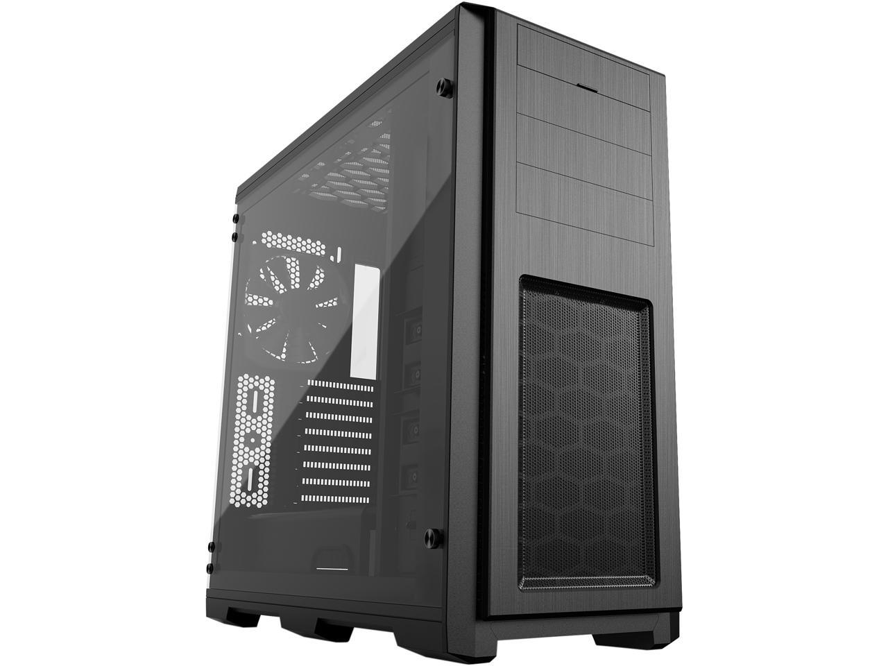 Phanteks Enthoo Pro TG PH-ES614PTG_BK Integrated RGB Lighting Control Tempered Glass Side Panel ATX Full Tower Computer Case - Black 1