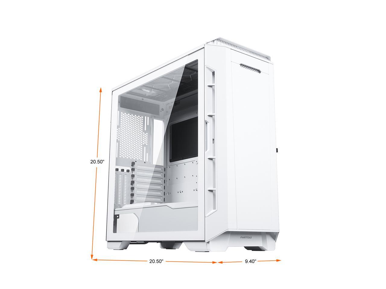 Phanteks Eclipse P600S Hybrid Silent and Performance ATX chassis - Tempered Glass, Fabric Filter, Dual System Support, Massive Storage, PWM Hub, Sound Dampening Panels, Matte White 2