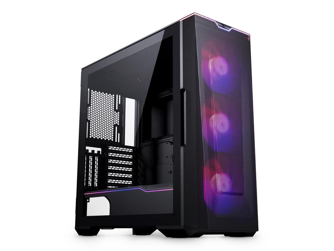 Phanteks Eclipse G500A DRGB, High Performance Mid-Tower Case, Mesh Front Panel, Integrated D/A-RGB Lighting, Tempered Glass Window, 3x M25-140 D-RGB Fans, Black 1