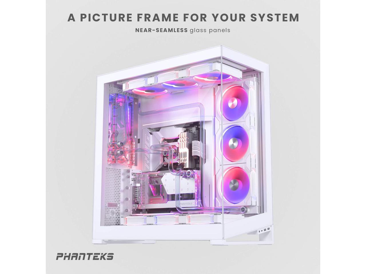 Phanteks NV9, Showcase Full-Tower Chassis, High Airflow Performance, Integrated D/A-RGB Lighting, Seamless Tempered Glass Design, 11x 140mm Fan Positions, Matte White 2