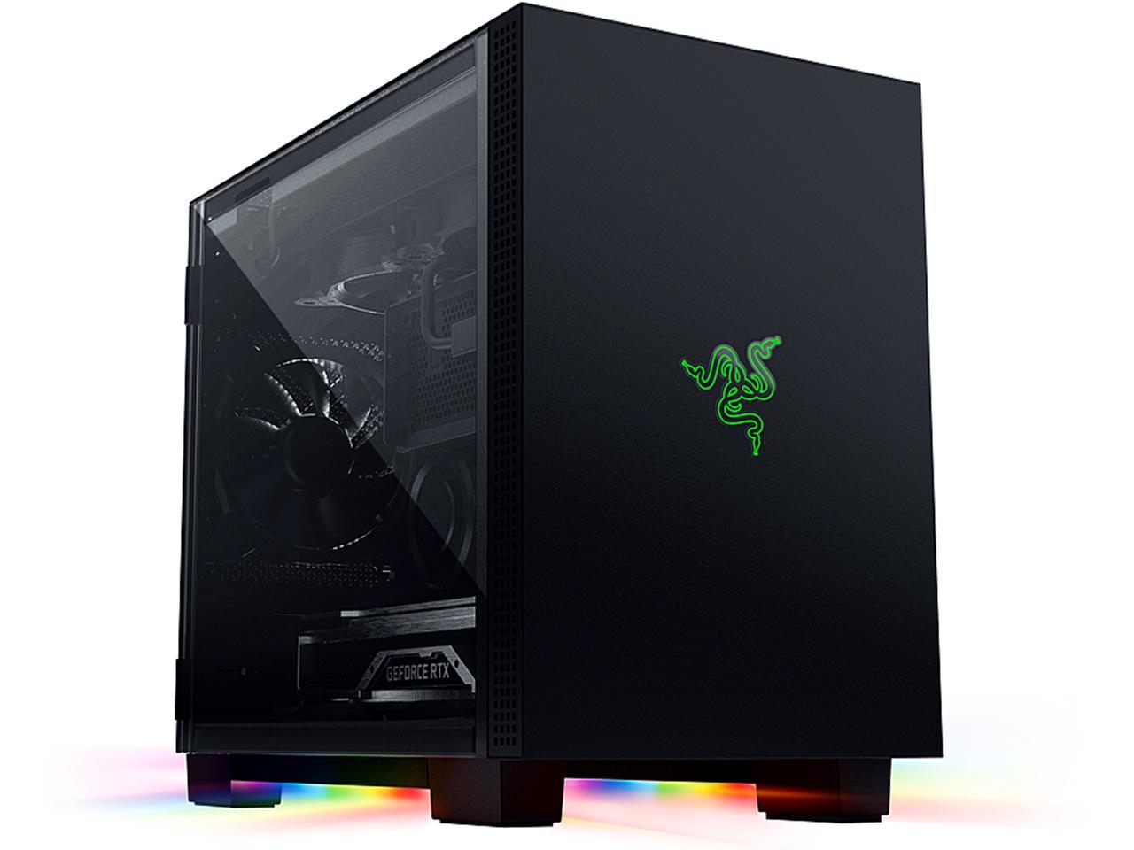 Razer Tomahawk RC21-01400100-R3M1 Steel / Tempered Glass Mini-ITX Computer Case 1