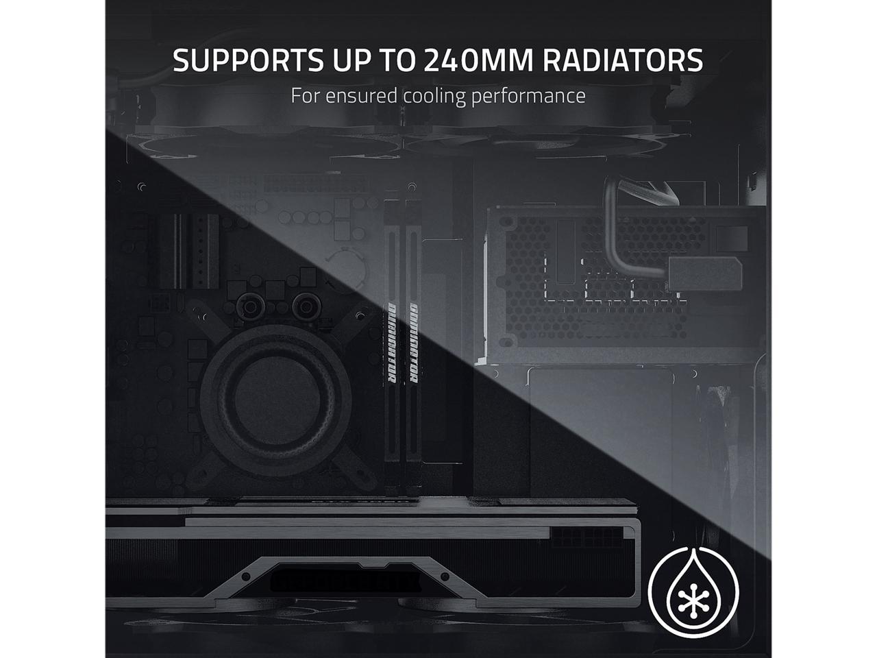 Razer Tomahawk RC21-01400100-R3M1 Steel / Tempered Glass Mini-ITX Computer Case 4