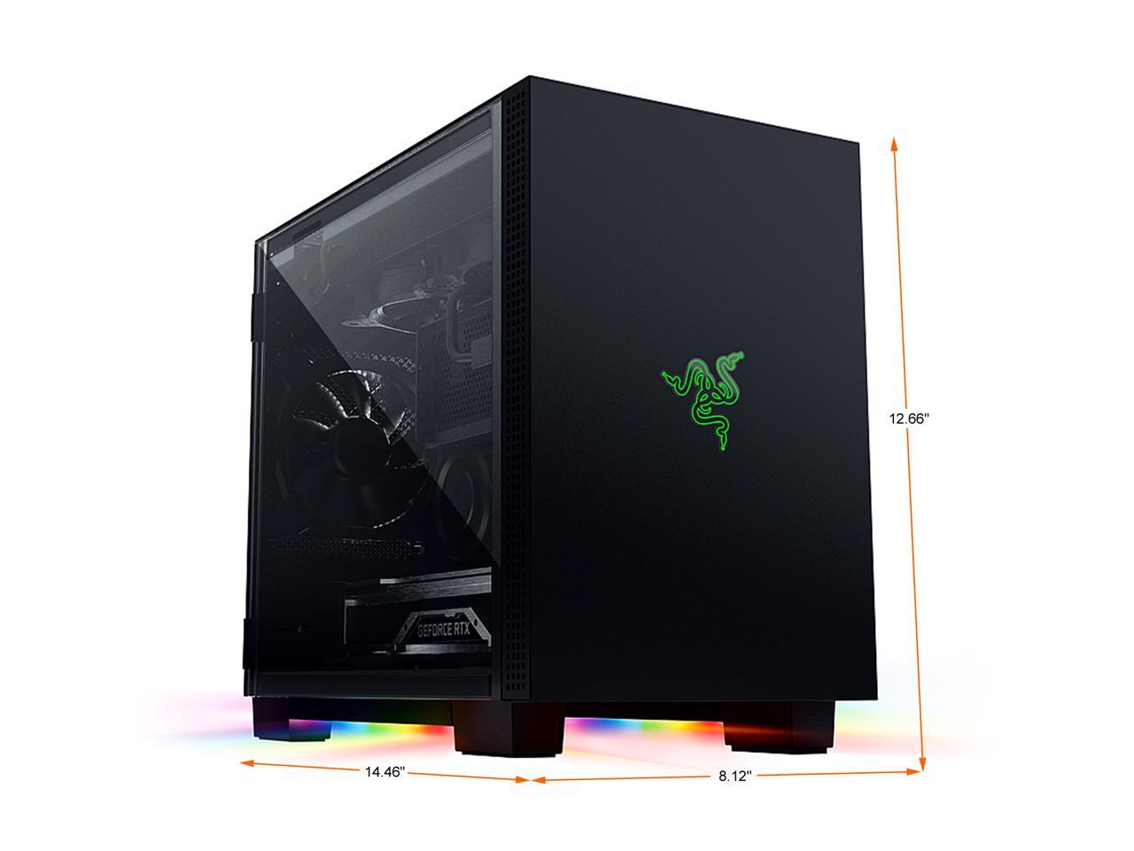 Razer Tomahawk RC21-01400100-R3M1 Steel / Tempered Glass Mini-ITX Computer Case 2