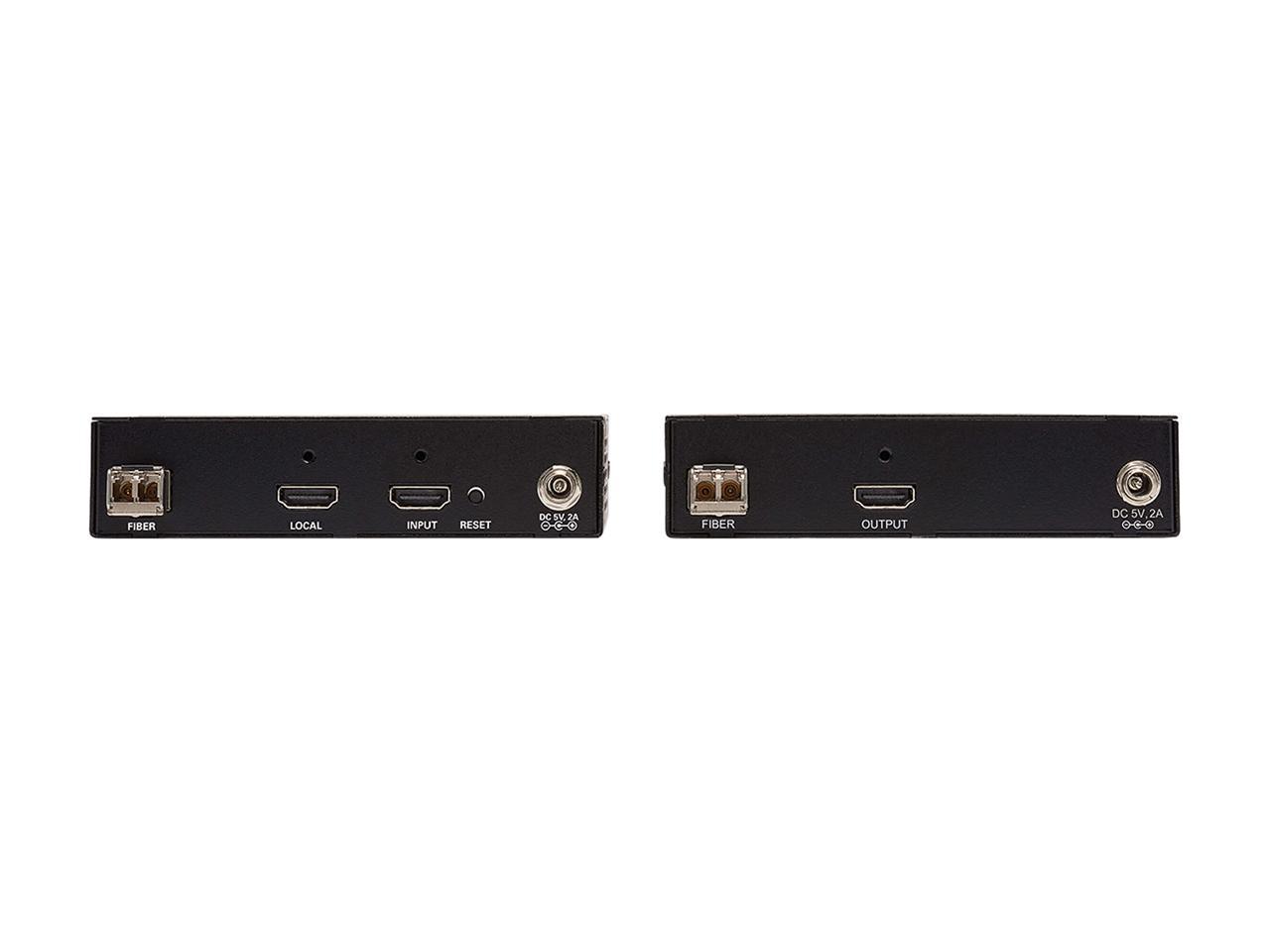 Tripp Lite B127F-1A1-MM-HH HDMI over Fiber Extender Kit - 4K @ 60 Hz, RS-232, IR, USB, Duplex Multimode LC, 985 ft., TAA 3