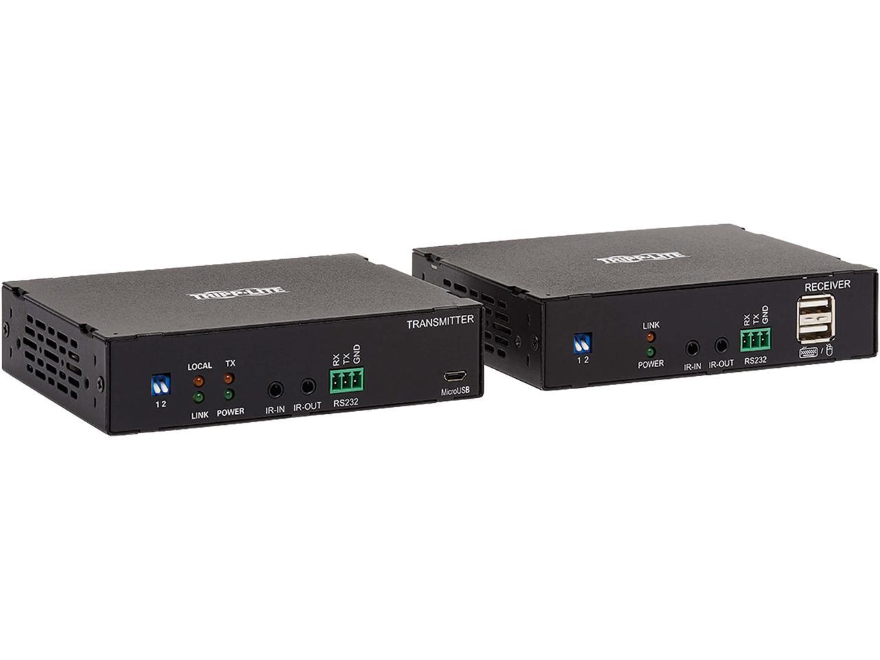 Tripp Lite B127F-1A1-MM-HH HDMI over Fiber Extender Kit - 4K @ 60 Hz, RS-232, IR, USB, Duplex Multimode LC, 985 ft., TAA 1