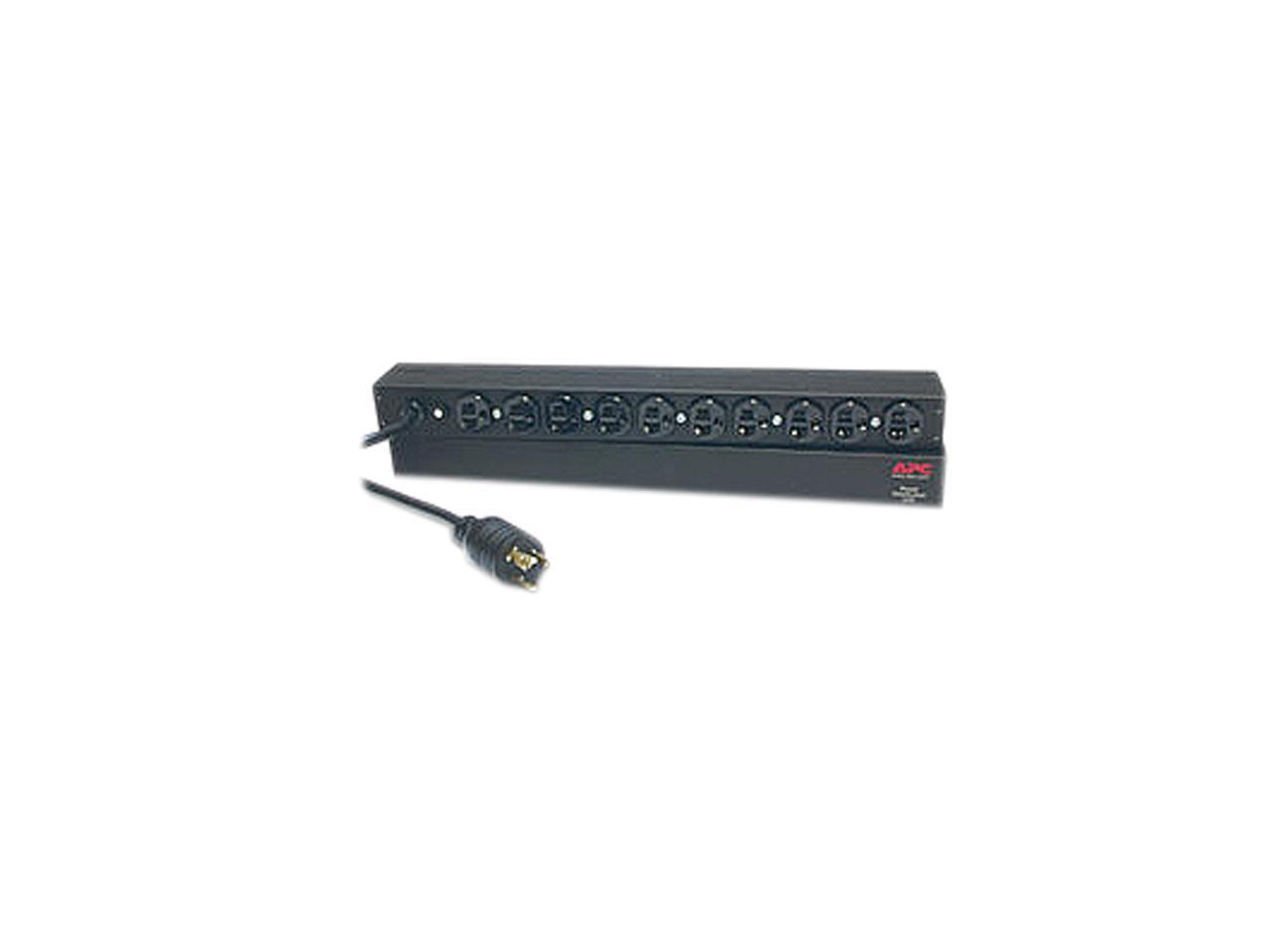 APC Basic Rack 2.4kVA PDU - 10 x NEMA L5-20R - 2.4kVA - 1U 19" Rack-mountable 1